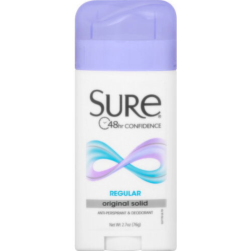 Sure Anti-Perspirant & Deodorant, Regular, Original Solid