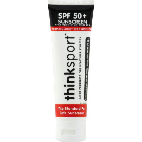 Thinksport Sunscreen, Water Resistant, SPF 50+