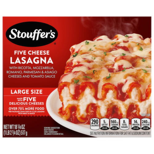 Stouffer's Lasagna, Five Cheese, Large Size