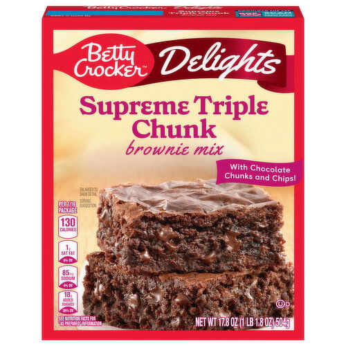 Betty Crocker Brownie Mix, Supreme Triple Chunk