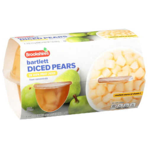 Brookshire's Diced Pears Fruit Bowls