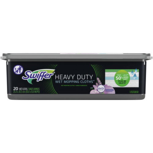 Swiffer Wet Mopping Cloths, Heavy Duty, Lavender