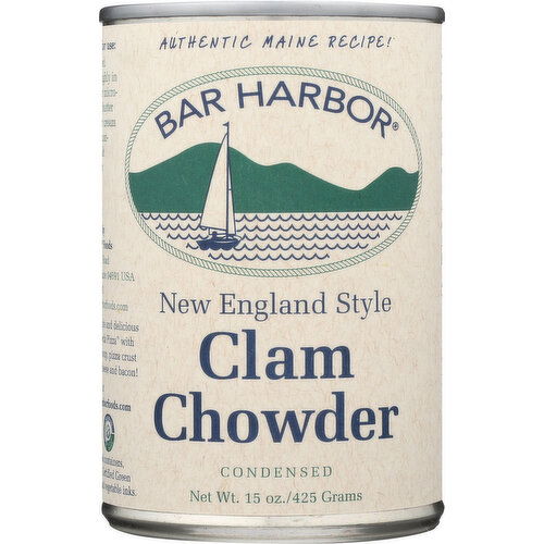 Bar Harbor Clam Chowder, New England Style, Condensed