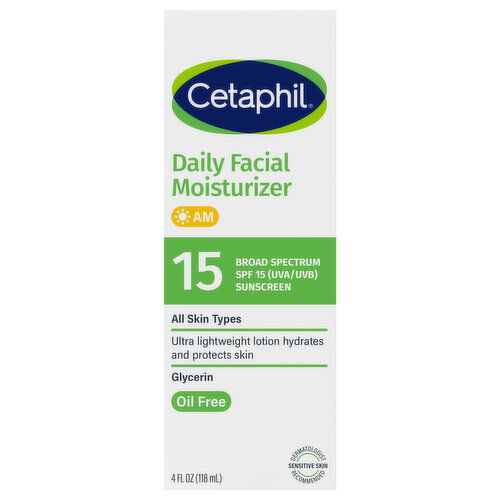 Cetaphil Daily Oil Free AM SPF 15 Facial Moisturizer - 4 Fluid Ounce