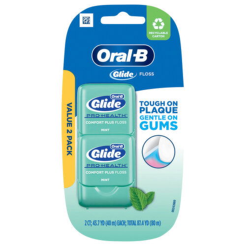 Oral-B Floss, Comfort Plus, Pro-Health, Mint, Value 2 Pack