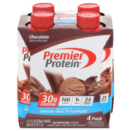 Premier Protein High Protein Shake, Chocolate, 4 Pack