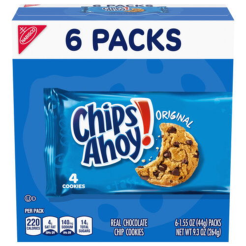 Chips Ahoy! Cookies, Original, 6 Packs