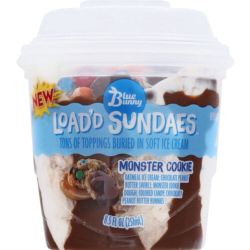 Blue Bunny Load'd Sundaes, Monster Cookie