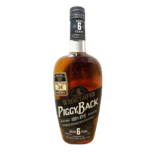 Whistlepig Aged 6 Years Piggyback Canadian Rye Whisky, 750 ml    