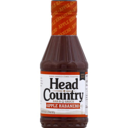 Head Country Bar-B-Q Sauce, Apple Habanero