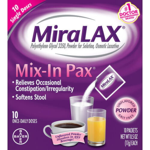 MiraLAX Osmotic Laxative, Unflavored, Powder