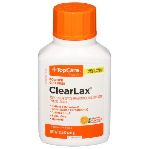 TopCare ClearLax, Powder, Orange Flavored