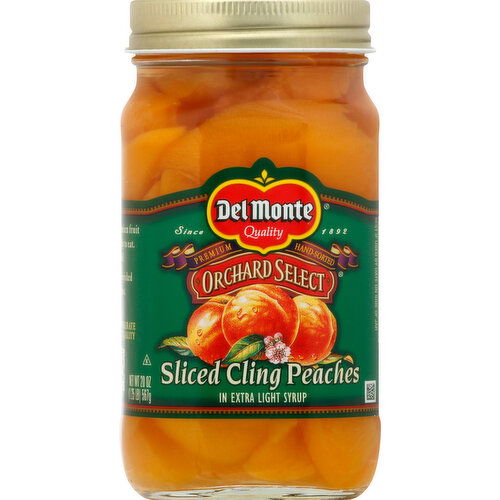 Del Monte Peaches, Cling, Extra Light Syrup, Sliced