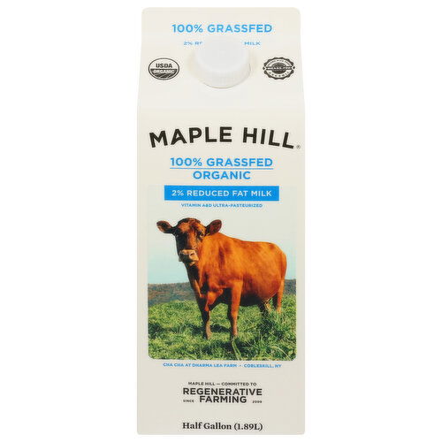 Maple Hill Milk, Organic, Reduced Fat, 2% Milkfat