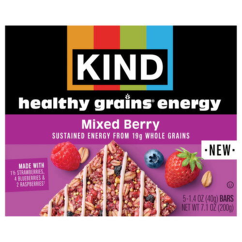 Kind Energy Bars, Mixed Berry - 5 Each