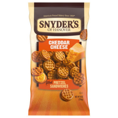 Snyder's of Hanover Pretzels Sandwiches, Cheddar Cheese, Filled