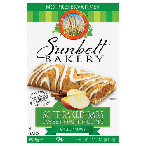 Sunbelt Bakery Soft Baked Bars, Apple Cinnamon