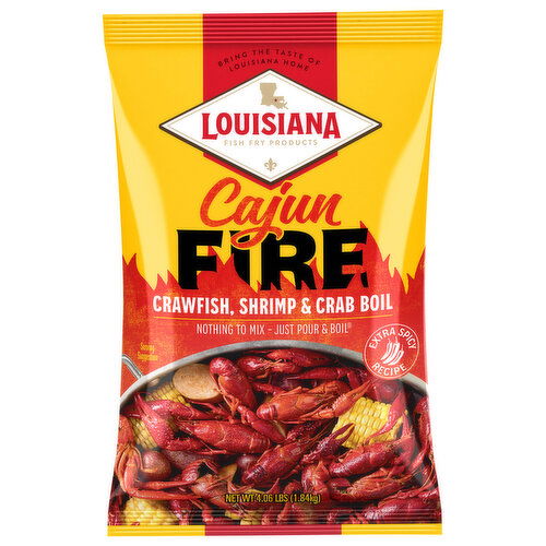 Louisiana Fish Fry Products Crawfish, Shrimp & Crab Boil, Cajun Fire