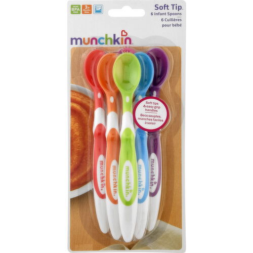 Munchkin Infant Spoons, Soft Tip, 3+ Months