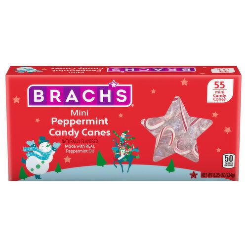 Brach's Candy Canes, Peppermint, Mini