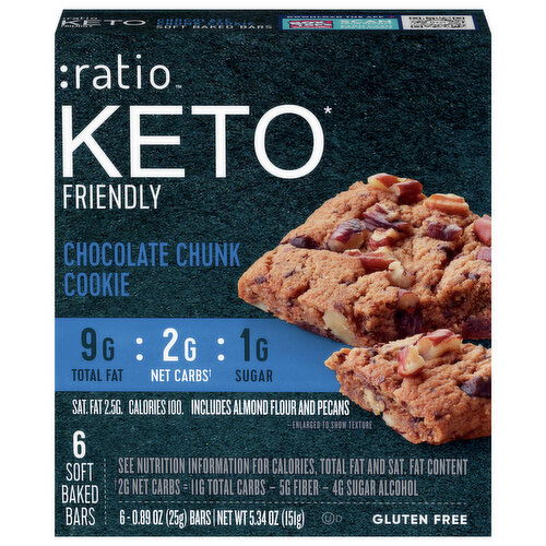 Ratio Bars, Chocolate Chunk Cookie, Soft Baked