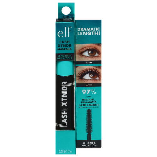 e.l.f. Mascara, Pitch Black - 0.25 Ounce