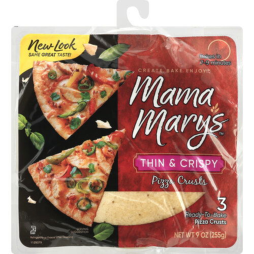 Mama Marys Pizza Crusts, Thin & Crispy