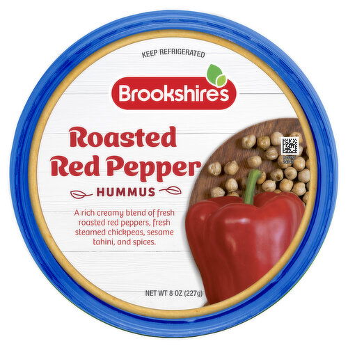 Brookshire's Roasted Red Pepper Hummus - 8 Ounce