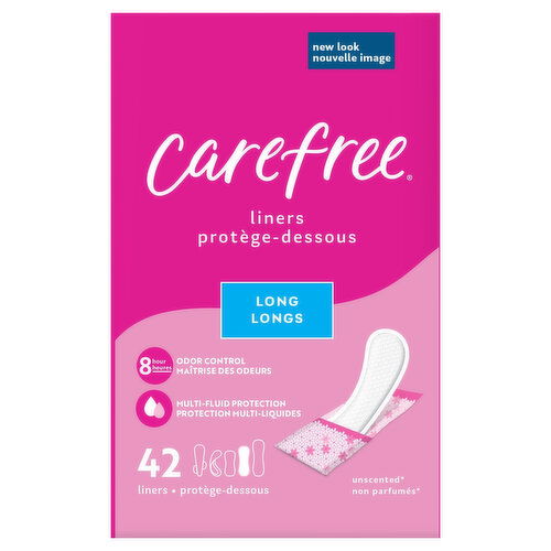 Carefree Liners, Long, Unscented