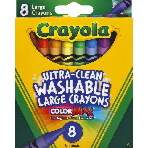 Crayola Crayons, Ultra-Clean Washable, ColorMax, Large