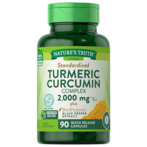 Nature's Truth Turmeric Curcumin Complex, Standardized, 2000 mg, Capsules