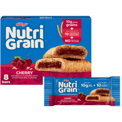 Nutri-Grain Soft Baked Breakfast Bars, Cherry - 10.4 Ounce