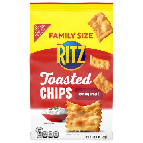 RITZ Toasted Chips Original Crackers, Family Size