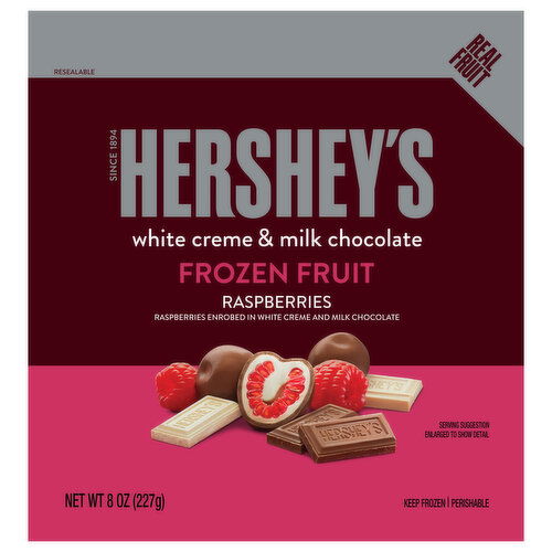 Hershey's Raspberries White Creme & Milk Chocolate Frozen Fruit - 8 Ounce