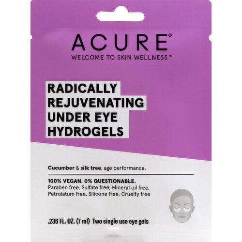 Acure Under Eye Hydrogels, Radically, Rejuvenating