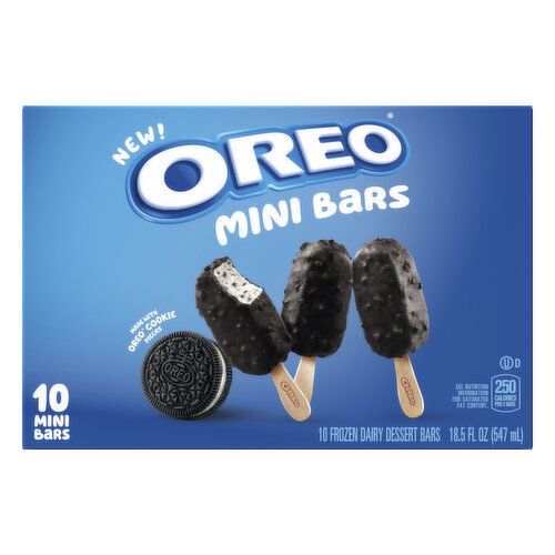 Oreo Frozen Dairy Dessert Bars, Mini Bars - 10 Each