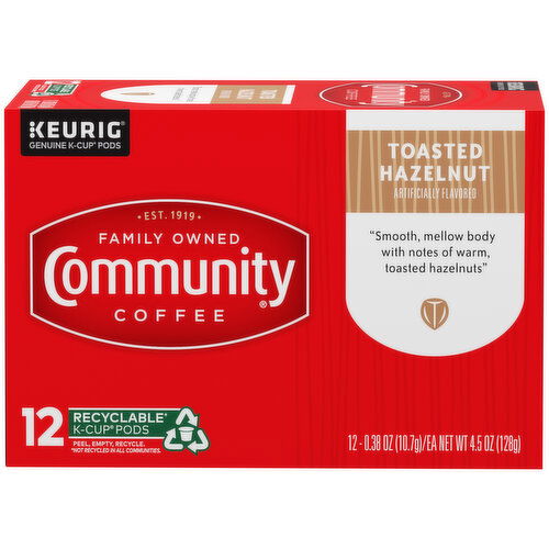 Community Coffee Toasted Hazelnut Coffee Single-Serve Cups