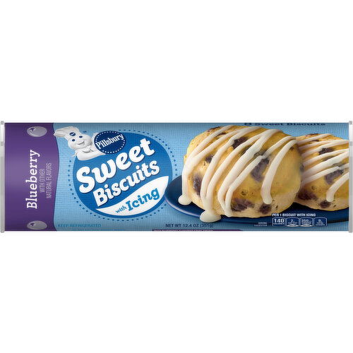 Pillsbury Sweet Biscuits with Icing, Blueberry