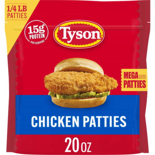 Tyson Tyson Frozen Mega Chicken Patties, 20 oz - 20 Ounce