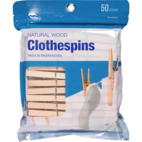 Jacent Clothespins, Natural Wood