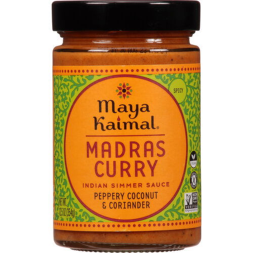 Maya Kaimal Indian Simmer Sauce, Madras Curry, Spicy