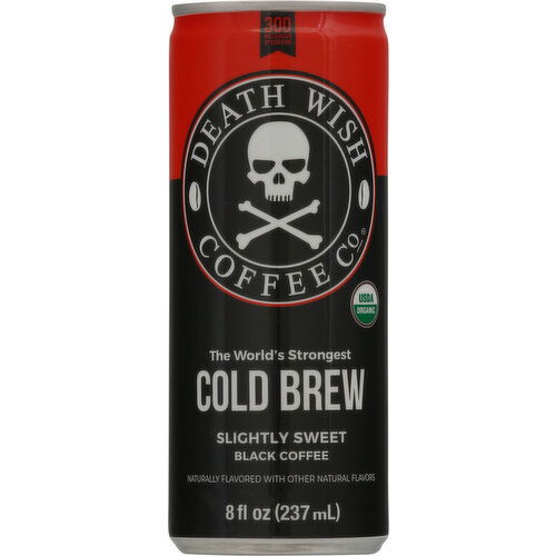 Death Wish Coffee Co Black Coffee, Slightly Sweet, Cold Brew