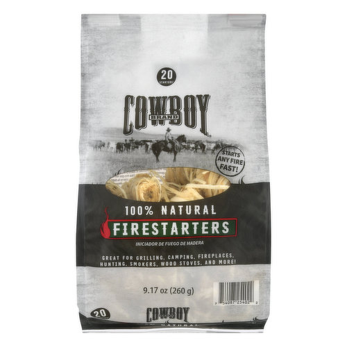 Cowboy Firestarters, 100% Natural