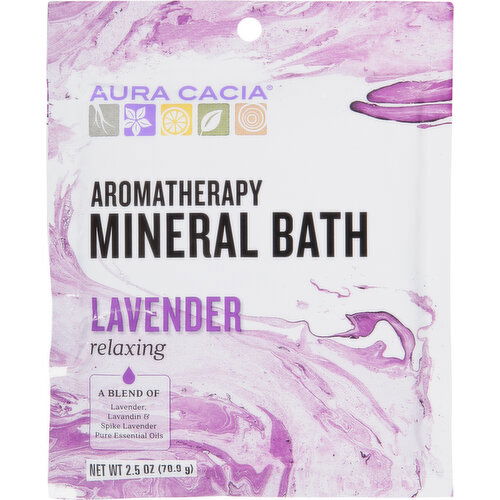 Aura Cacia Mineral Bath, Aromatherapy, Lavender, Relaxing