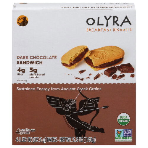 Olyra Breakfast Biscuits, Dark Chocolate Sandwich