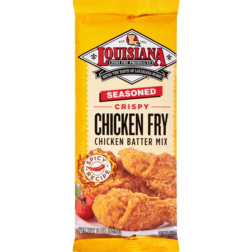 Louisiana Fish Fry Products Chicken Batter Mix, Chicken Fry, Seasoned