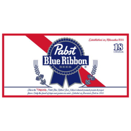 Pabst Blue Ribbon Beer - 18 Each