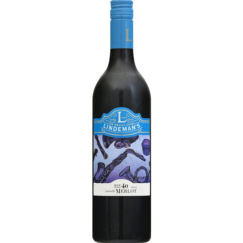 Lindemans Merlot, Smooth, Bin 40, Bromley, 2017