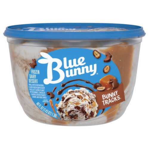 Blue Bunny Frozen Dairy Dessert, Bunny Tracks