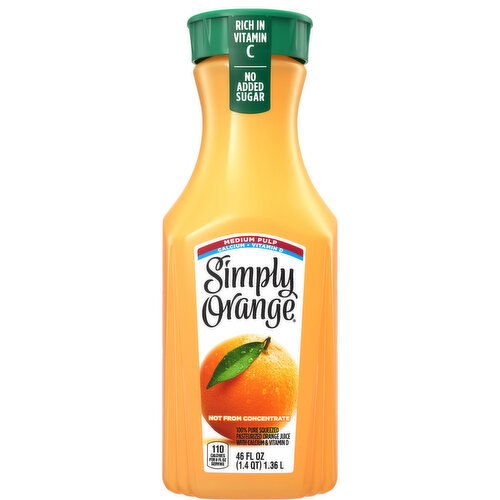Simply Juice, Orange, Medium Pulp - 46 Fluid Ounce